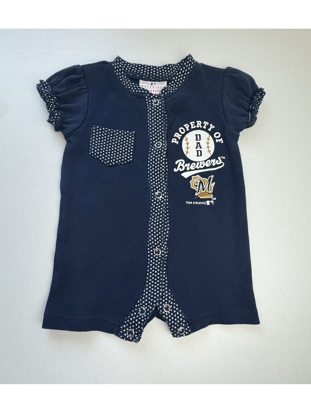 MLB Milwaukee Brewers Romper 3-6 months